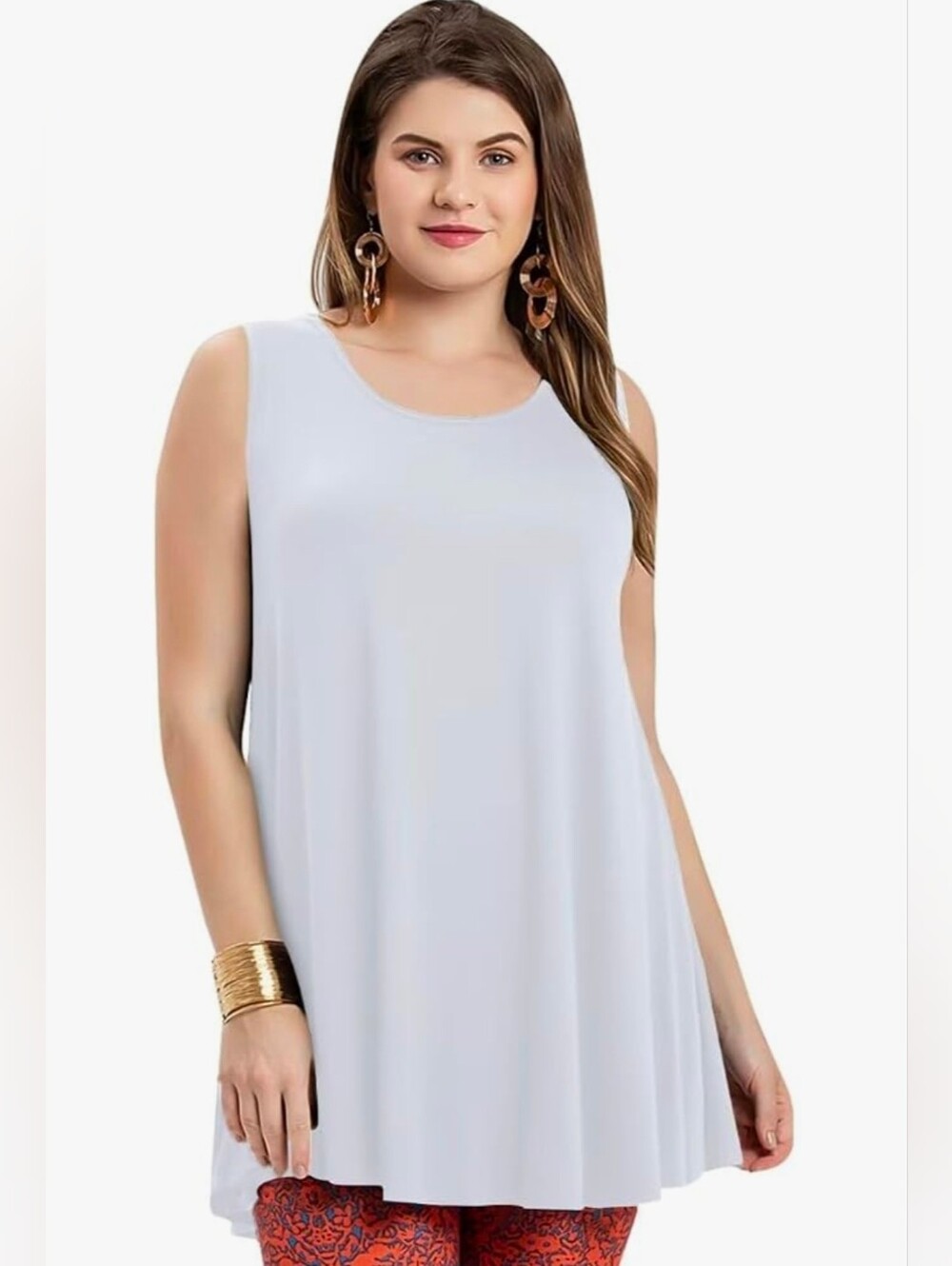 NWT LARACE Plus Size Tank Tops for Women Sleeveless Summer Tunic Flowy Shirts